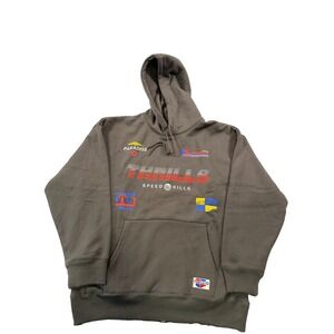 THRILLS Anarchy In Paradise Slouch Mens XL Hoodie Motocore Grey Embroidered